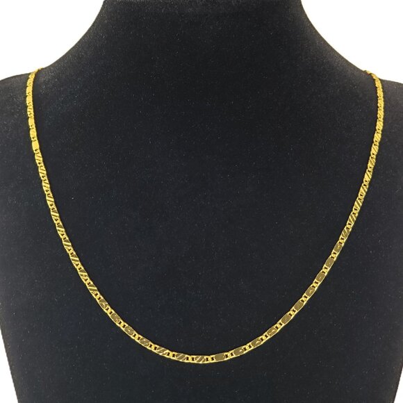 Other - 28" Mens 14K Gold Chain Link Necklace 14 Karat Guys Jewelry 28 inch Long NEW